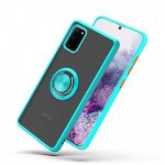 Wholesale Tuff Slim Armor Hybrid Ring Stand Case for Motorola Moto G9 Play/E7 Plus (Light Blue)